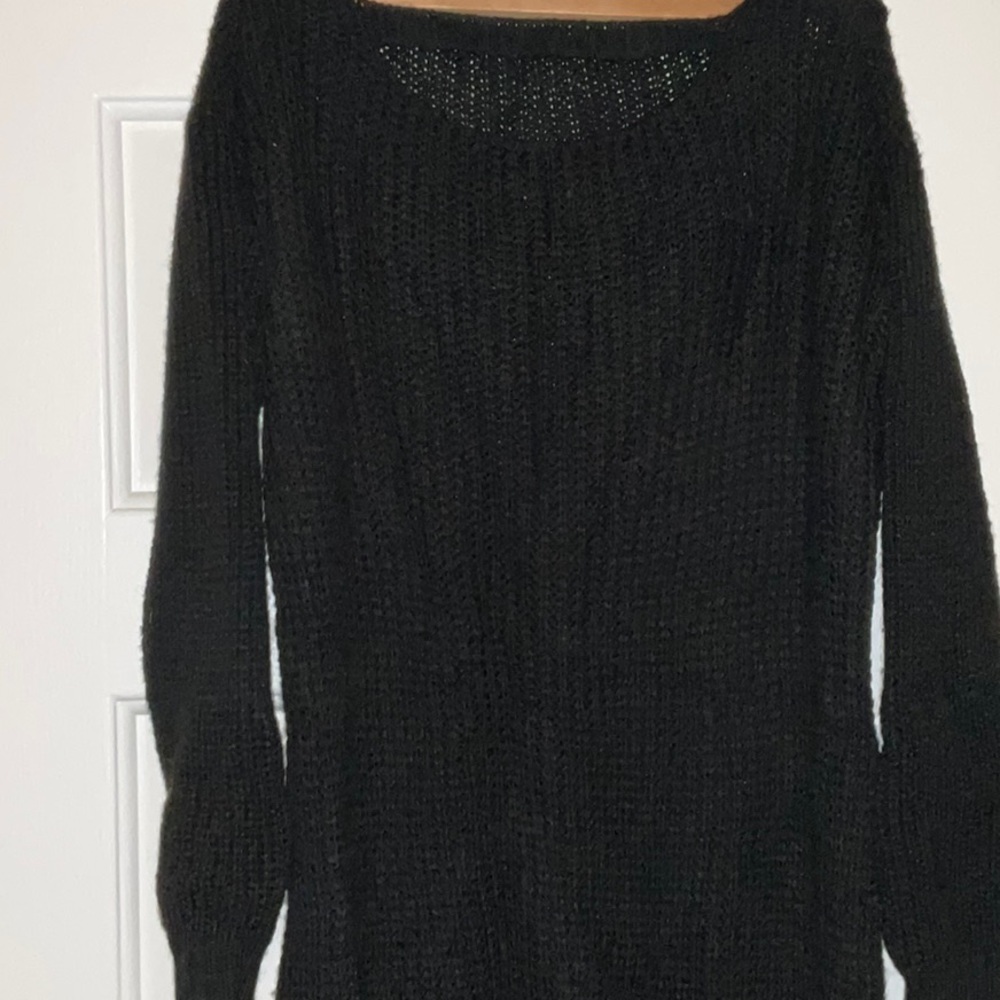 Punk! Black sweatshirt with Cut Out Collar (Small?)